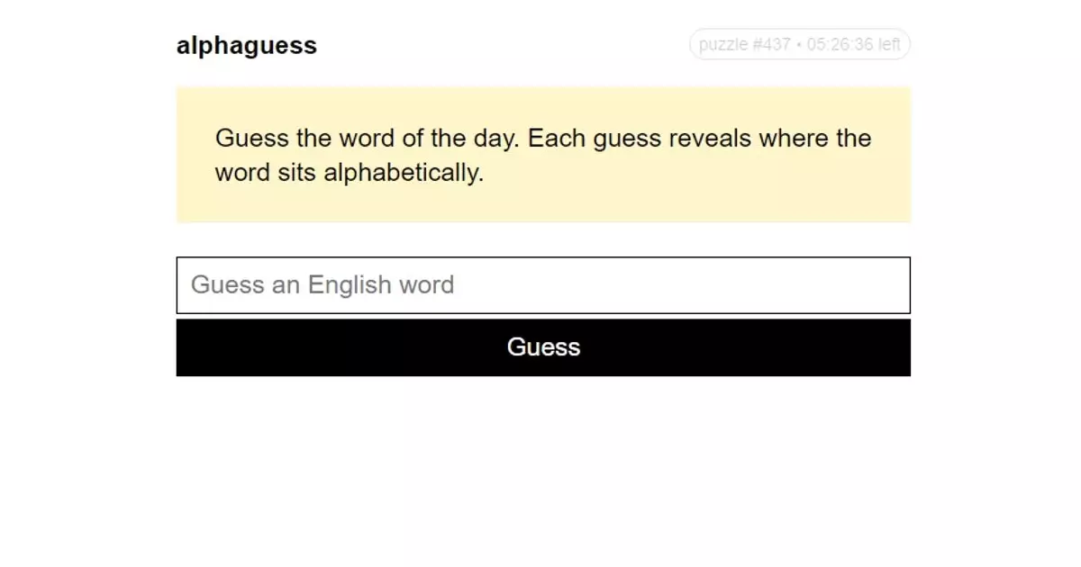 Alphaguess : Un Jeu de Lettres pour Échapper à la Productivité
